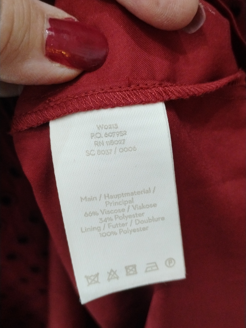 Boden Women’s Burgundy Eyelet Midi Dress SZ 16 - Picture 6 of 7
